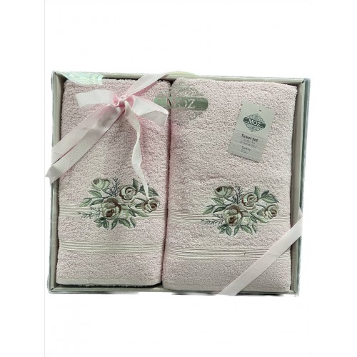 Подарочный набор полотенец MOZ VIP Турция Розовый