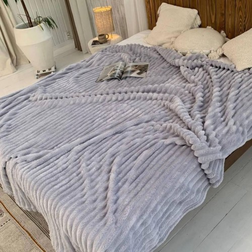 Плед-покрывало шарпей 200х220 см серо-сиреневый